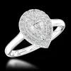 Cluster 0.71ct F SI1 Diamond Platinum Ring