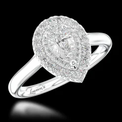 Cluster 0.71ct F SI1 Diamond Platinum Ring