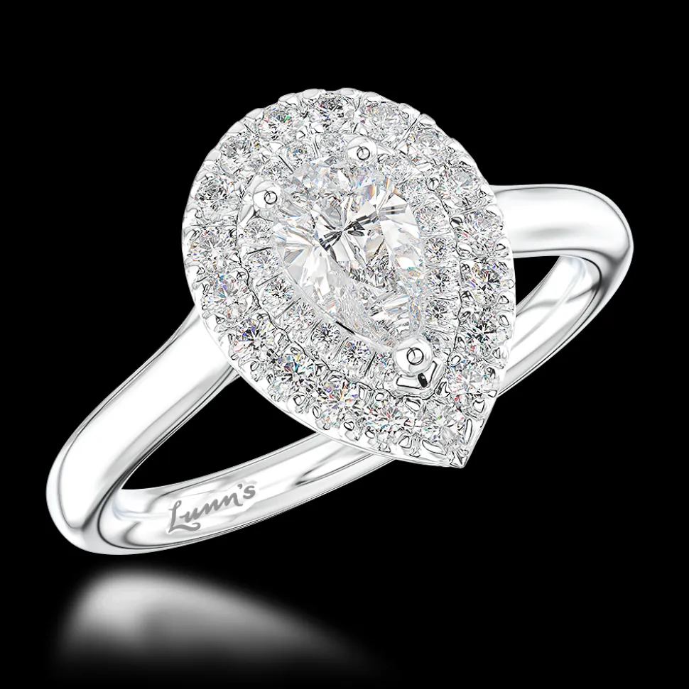 Cluster 0.71ct F SI1 Diamond Platinum Ring