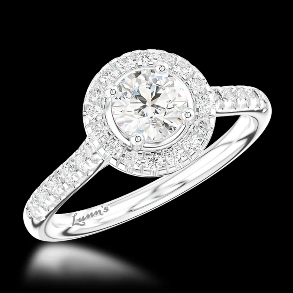 Cluster 0.50ct F SI1 Diamond Platinum Ring