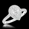 Cluster 0.50ct F SI1 Diamond Platinum Ring