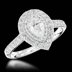 Cluster 0.50ct F SI1 Diamond Platinum Ring