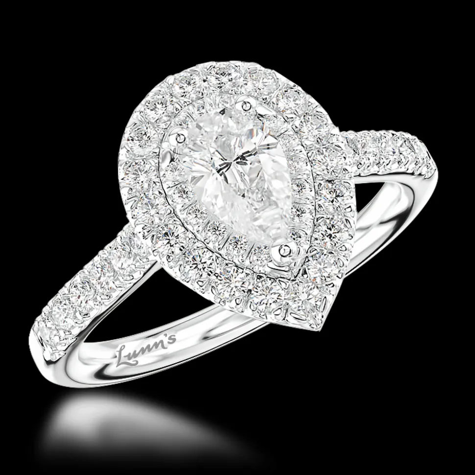 Cluster 0.50ct F SI1 Diamond Platinum Ring