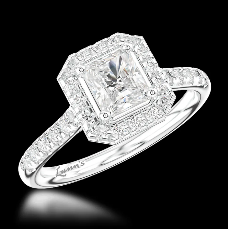 Cluster 0.50ct F SI1 Diamond Platinum Ring