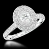 Cluster 0.50ct F SI1 Diamond Platinum Ring