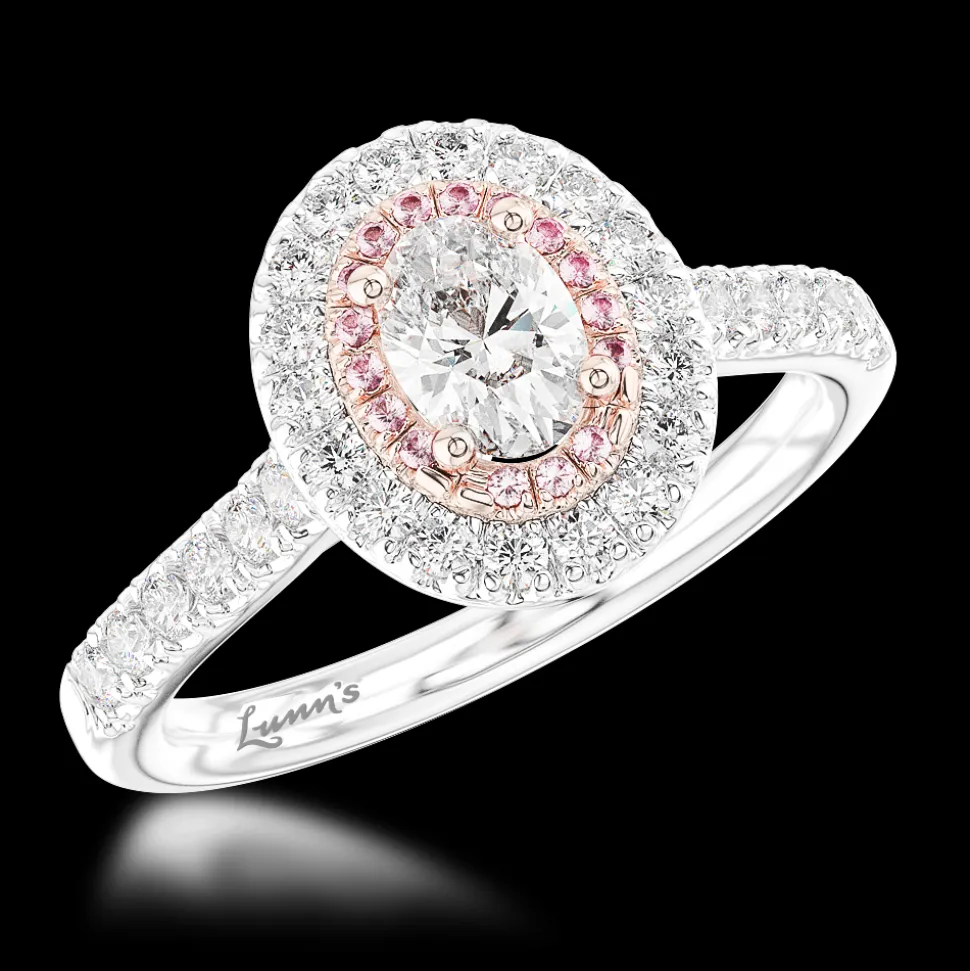 Cluster 0.30ct F SI1 Diamond Platinum/Rose Gold Ring