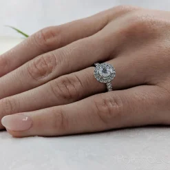 Cluster 0.50ct F SI1 Diamond Platinum Ring