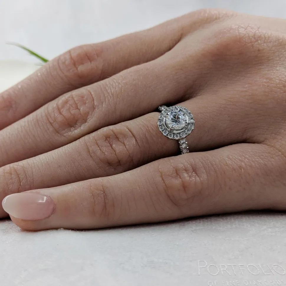 Cluster 0.50ct F SI1 Diamond Platinum Ring