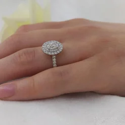 Cluster 0.50ct F SI1 Diamond Platinum Ring