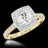 Cluster 0.90ct F SI1 Diamond Yellow Gold/Platinum Ring