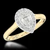 Cluster 0.50ct F SI1 Diamond Yellow Gold/Platinum Ring