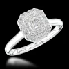 Cluster 0.30ct F VS1 Diamond Platinum Ring