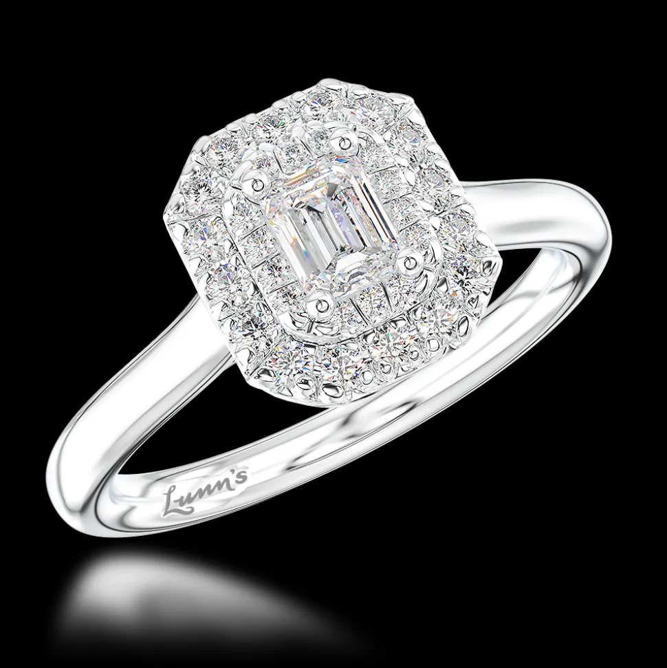 Cluster 0.30ct F VS1 Diamond Platinum Ring