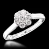 Cluster 0.16ct F VS Diamond Platinum Ring