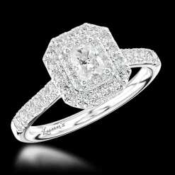 Cluster 0.50ct F VS1 Diamond Platinum Ring