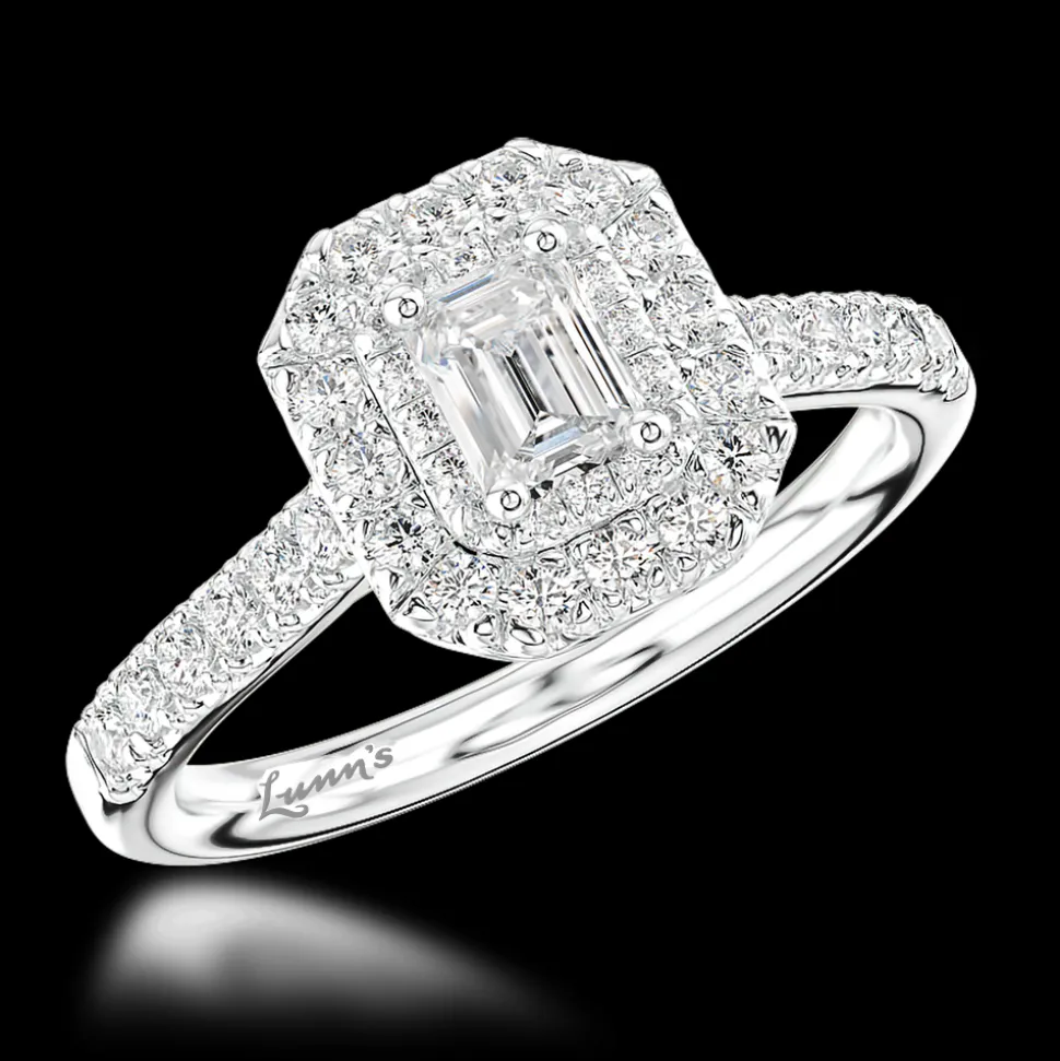 Cluster 0.70ct F VS2 Diamond Platinum Ring