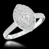 Cluster 0.70ct F VS2 Diamond Platinum Ring