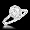Cluster 0.40ct F VS1 Diamond Platinum Ring