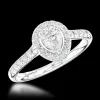 Cluster 0.30ct F VS2 Diamond Platinum Ring