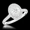 Cluster 0.70ct F VS2 Diamond Platinum Ring