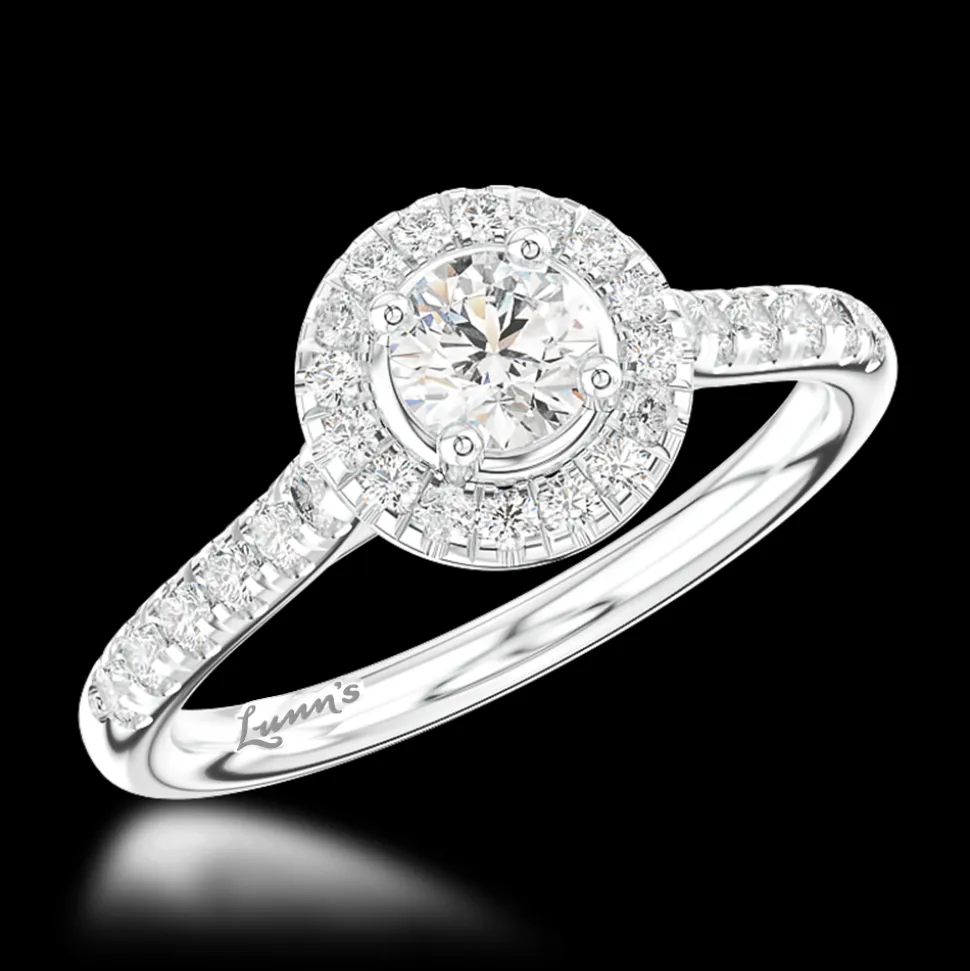 Cluster 0.30ct F VS2 Diamond Platinum Ring