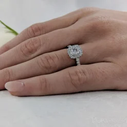 Cluster 0.51ct F VS2 Diamond Platinum Ring