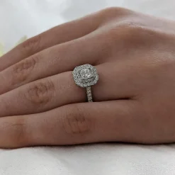 Cluster 0.50ct F VS1 Diamond Platinum Ring