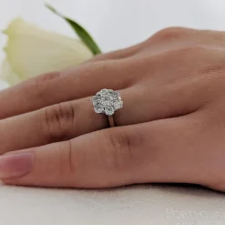 Cluster 0.16ct F VS Diamond Platinum Ring