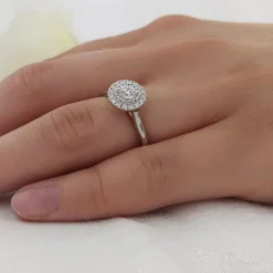 Cluster 0.30ct F VS2 Diamond Platinum Ring