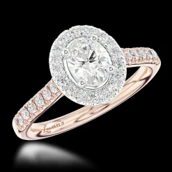 Cluster 0.40ct F VS2 Diamond Rose Gold/Platinum Ring
