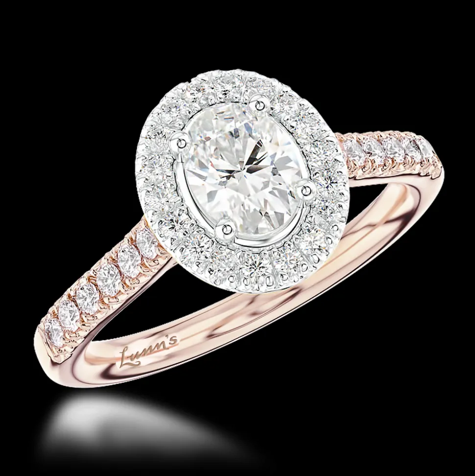 Cluster 0.40ct F VS2 Diamond Rose Gold/Platinum Ring
