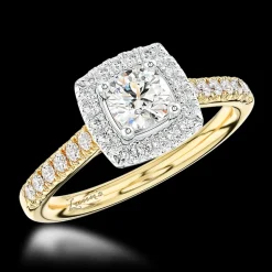 Cluster 0.20ct F VS Diamond Yellow Gold/Platinum Ring