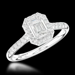 Cluster 0.20ct F VVS Diamond Platinum Ring
