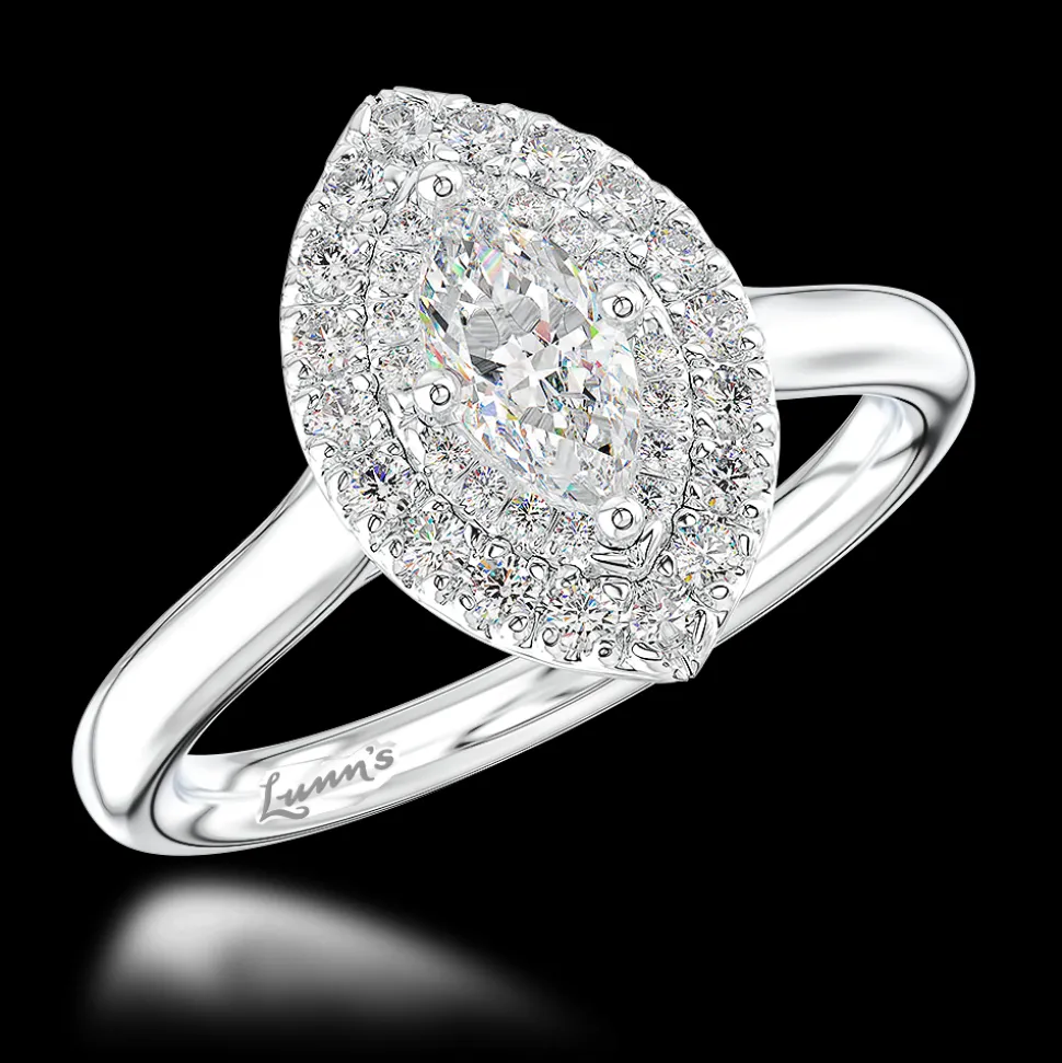 Cluster 0.40ct G SI1 Diamond Platinum Ring