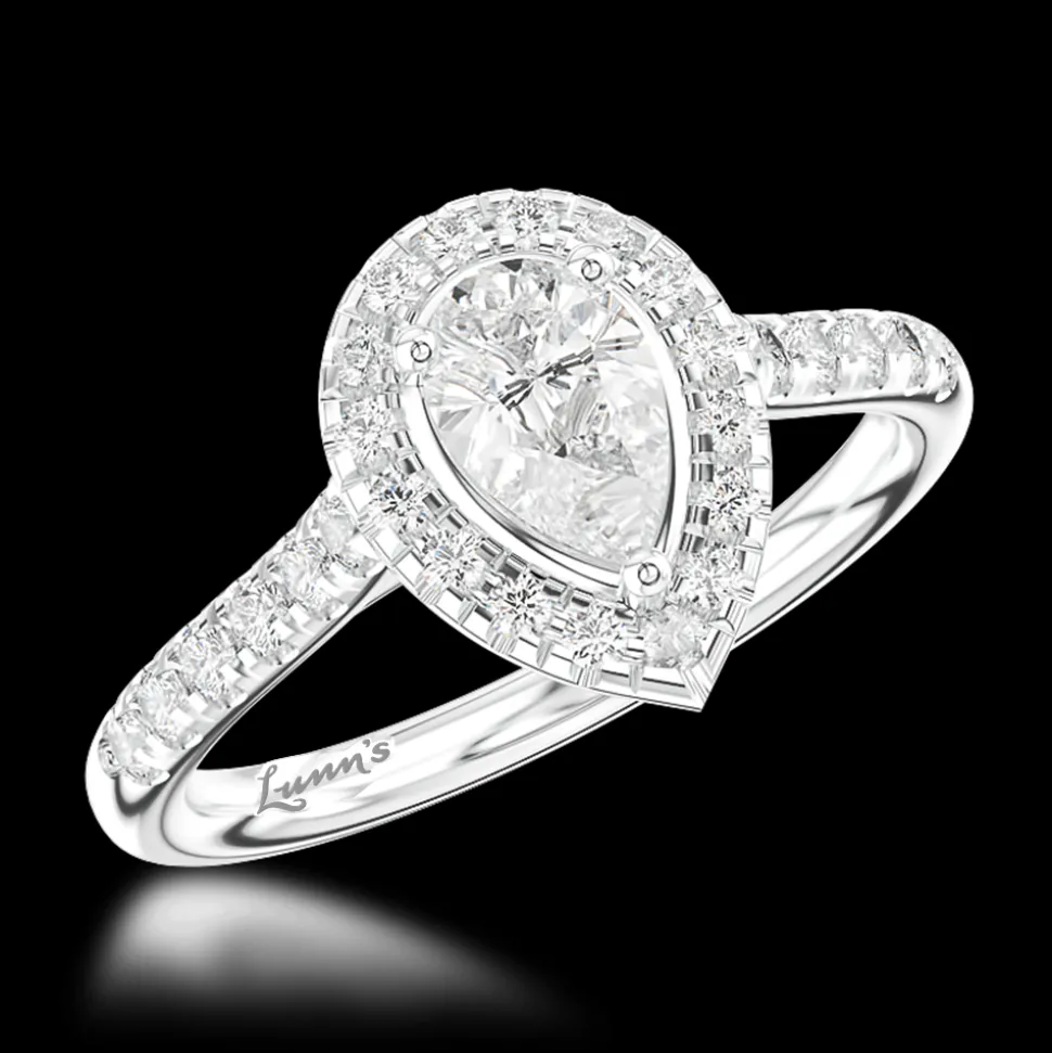 Cluster 0.40ct G SI1 Diamond Platinum Ring
