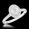 Cluster 0.50ct G SI1 Diamond Platinum Ring