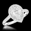 Cluster 1.02ct G SI1 Diamond Platinum Ring
