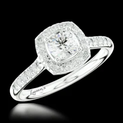 Cluster 0.40ct G SI1 Diamond Platinum Ring