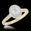 Cluster 0.40ct G SI1 Diamond Yellow Gold/Platinum Ring