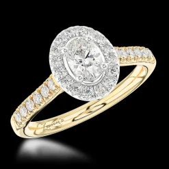 Cluster 0.40ct G SI1 Diamond Yellow Gold/Platinum Ring