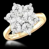Cluster 0.40ct G SI1 Diamond Yellow Gold/Platinum Ring