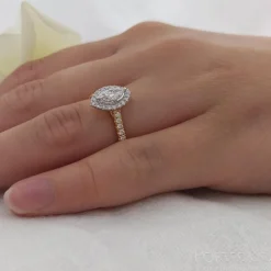Cluster 0.50ct G SI1 Diamond Yellow Gold/Platinum Ring