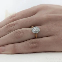 Cluster 0.70ct G SI1 Diamond Yellow Gold/Platinum Ring