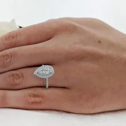 Cluster 0.90ct G SI1 Diamond Yellow Gold/Platinum Ring
