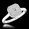 Cluster 0.30ct G VS2 Diamond Platinum Ring