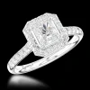 Cluster 0.51ct G VS2 Diamond Platinum Ring