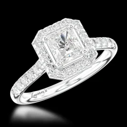 Cluster 0.51ct G VS2 Diamond Platinum Ring