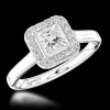 Cluster 0.40ct G VS1 Diamond Platinum Ring