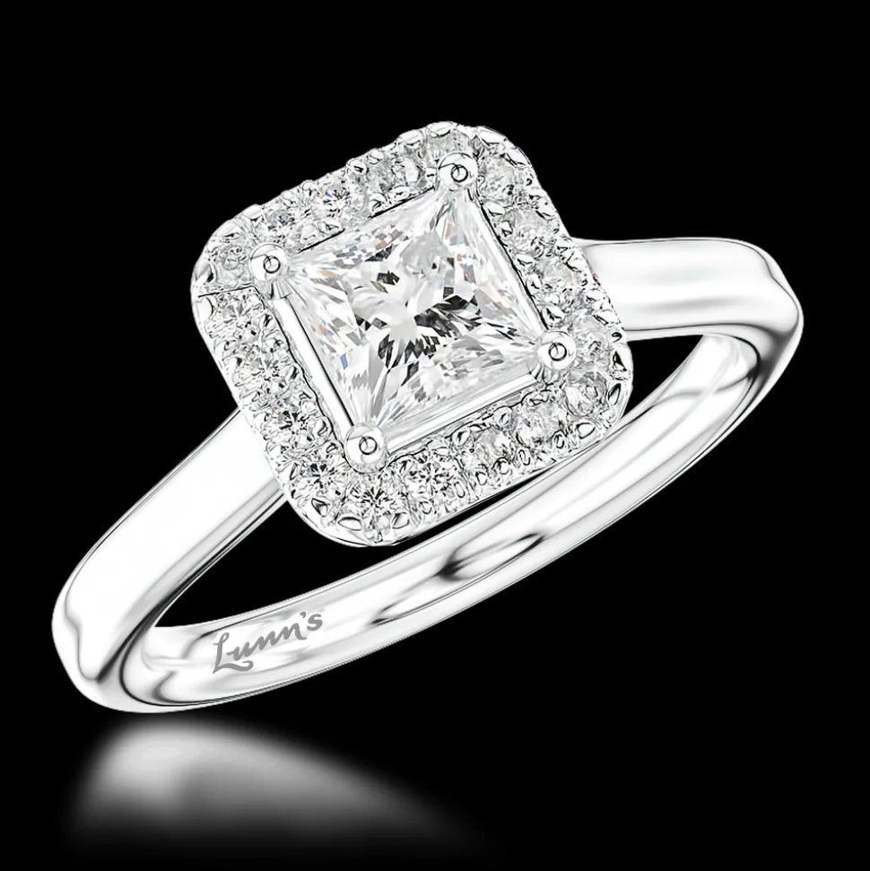 Cluster 0.40ct G VS1 Diamond Platinum Ring