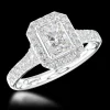 Cluster 0.70ct G VS1 Diamond Platinum Ring